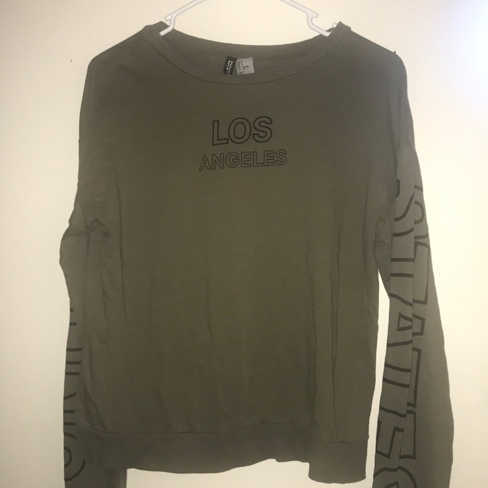 Green sweater H&M “los Angeles”